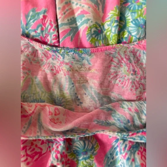 Lilly Pulitzer Girls Sundari Romper Seaing Things 4-5 - Picture 3 of 3